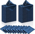 Manyshofu 60 Navy Blue Satin Napkins - 20x20 Inches Square Fabric Napkins Set - Soft & Reusable for Wedding Dinner Party Lunch