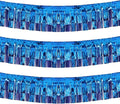 Thick 10 Feet by 15 Inch Royal Blue Foil Fringe Garland - Pack of 3 | Shiny Metallic Tinsel Banner for Parade Floats, Bridal Shower, Wedding, Birthday, Christmas | Wall Hanging Drapes (3)