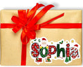 CALLIE Personalized Christmas Stickers with Custom Name, Waterproof Custom Christmas Name Tags Stickers, Peel and Stick Christmas Gift Tags (Santa Claus Elk + Name)