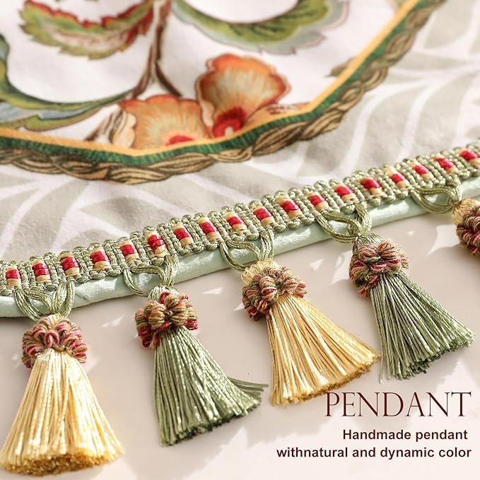 patdrea Designer Elegant French Floral Extra Long Velvet Table Runner,Green with Orange Blossoms Pattern Table Mat,Decoration for Kitchen Dining Coffee Table Cabinet Banquet Thanksgiving,12"*118"