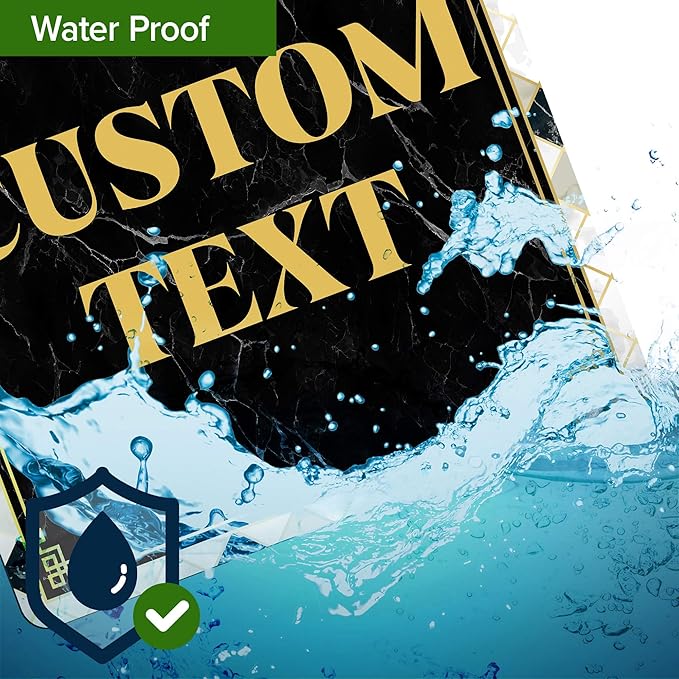 Custom Sign, Custom Street Sign, 11 Font Colors, 13 Font Styles, 4 Hole Options, 22 Sizes, 12x12 Inches, Rust Free DiBound, Fade Resistant, Made in USA by My Sign Center (Marble Tile)