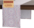 Maison d' Hermine Table Runner 100% Cotton Single Layer Table Runners 108 inches Long Decorative for Home Kitchen Dining Party Baby Shower Wedding Bridal Shower Spring Summer (Mandala, 14.50" x 108")