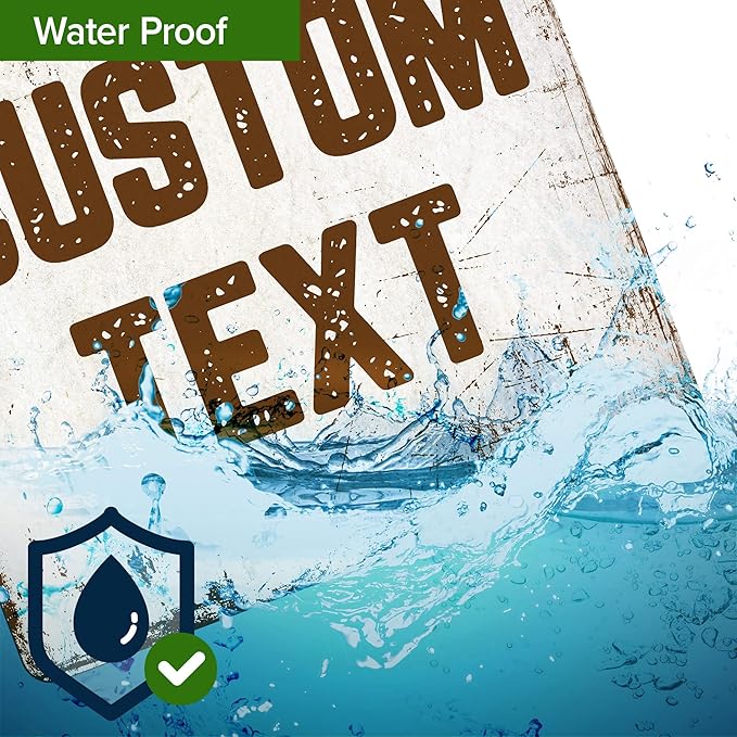Custom Sign, Custom Street Sign, 11 Font Colors, 13 Font Styles, 4 Hole Options, 22 Sizes, 12x12 Inches, Rust Free DiBound, Fade Resistant, Made in USA by My Sign Center (Rustic)