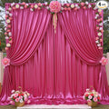 20x10ft Shimmer Hot Pink Sequin Backdrop Curtain for Parties, Thick Wrinkle Free Glitter Fuchsia Photo Backdrop Drapes Curtains for Birthday Wedding Halloween Photography Background-4 Panels 5x10ft