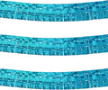 Thick 10 Feet by 15 Inch Turquoise Foil Fringe Garland - Pack of 3 | Shiny Metallic Tinsel Banner for Parade Floats, Bridal Shower, Wedding, Birthday, Christmas | Wall Hanging Drapes (3)
