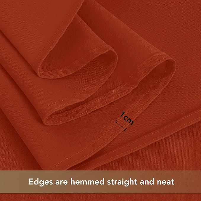 sancua Square Tablecloths 85x85 Inch Rust - Fabric Fall Table Cloth for Square or Round Tables, Burnt Orange Washable Polyester Table Cover for Thanksgiving, Holiday Party, Decorative Display Tables