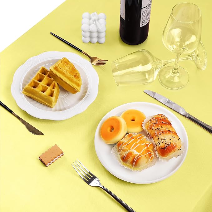 TURSTIN 4 Packs Pastel Rainbow Satin Tablecloth 102 x 58 Inch Overlay Satin Table Cover Rectangle Bright Silk Tablecloth Smooth Fabric Table Decoration for Wedding Banquet Party Events