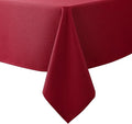 Biscaynebay Textured Fabric Christmas Tablecloths 60x108 Inches Rectangular, Red Water Resistant Spill Proof Tablecloths for Dining, Kitchen, Wedding and Parties, Machine Washable