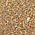 Gold Sprinkles for Cake Decorating, Gold Pearl Sugar Cupcake, Cookies, Ice Cream Toppings, 7 Ounces Cake Decorationss Baking, Perfect for Wedding Shower, New Year’S Eve