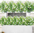 AmyHomie 20 Bundles Artificial Flowers for Outdoor Outside Spring Summer Decoration UV Resistant Faux Flowers No Fade Fake Plastic Plants Garden Porch Window Box Decorating