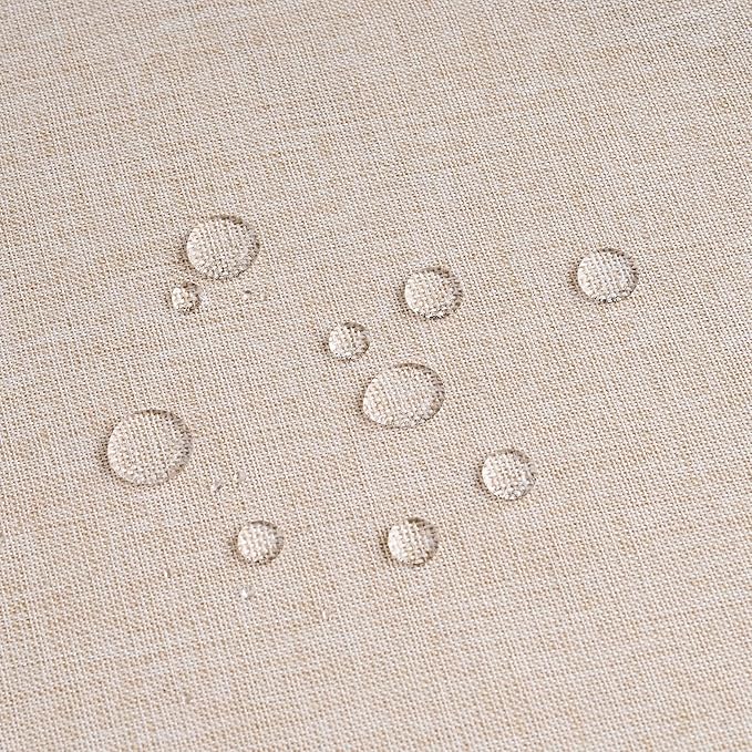 NLMUVW Linen Tablecloth Rectangle 6ft, Rustic Textured Table Cloth Water Resistant Farmhouse Table Cover for Kitchen Dining Party Coffee, 54x96 Inch