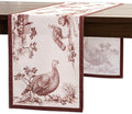 Maison d' Hermine Table Runner 100% Cotton Single Layer Table Runners 60 inches Long for Thanksgiving Christmas Decorations Home Kitchen Dining Party Wedding (Holy Jouy - Brown, 14.5" x 60")