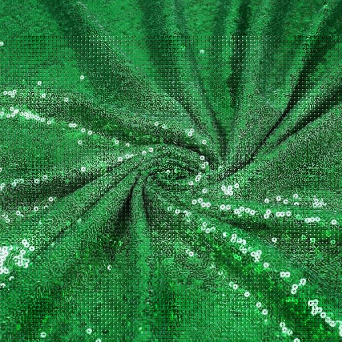 SquarePie Sequin Tablecloth 60 x 102 Inch Green Glitter Table Cloth for Christmas Party Decoration