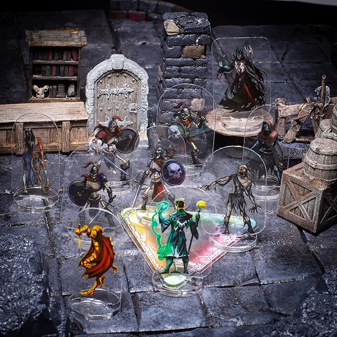Arcknight Flat Plastic Miniatures: The Grove; 62 Unique Forest-Themed Minis for DND 5e and Pathfinder; Affordable, Skinny Figurines for Dungeons and Dragons and Other Tabletop RPG Games
