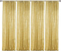 Sugargirl Gold Sequin Backdrop Curtain 4 Panels 2FTx8FT Glitter Gold Background Drapes Sparkle Photography Backdrop for Party Wedding Birthday Wall Decoration