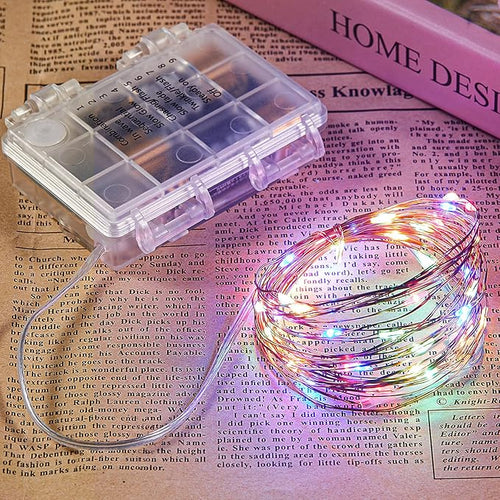 1 Pack 32.8 Ft. Battery Operated Outdoor String Lights with Remote & Timer, LED Multi Color Fairy Lights, Waterproof Twinkle Lights for Bedroom, Dorm, Mason Jar, Wedding, Party, Christmas