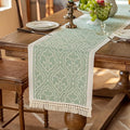 Table Runners 95 Inches,Waterproof Boho Table Runner with Tassel Fringe,Table Runner for Party Coffee Table
