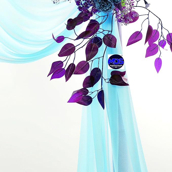 MDS Halloween Chiffon Draping Fabric - 1 Panel, 30" Wide x 50ft Long - Sheer Spooky Arbor & Canopy Drapery for Haunted House Backdrops, Party Ceilings, DIY Costumes & Themed Events - Teal