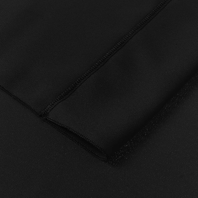 AK TRADING CO. 10 feet x 8 feet IFR Polyester Backdrop Drapes Curtains Panels with Rod Pockets - Wedding Ceremony Party Home Window Decorations - Black