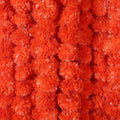 Artificial Marigold Flower Garland for Diwali Decoration, Weddings, Parties Events, Pooja Festival - Traditional Indian Decoration (Orange 5 PC | 4 to 4.5 ft) Hashcart®