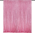 Sequin Backdrop 8ft x 8ft Blush Pink Glitter Backdrop Curtains Glitter Background for Baby Shower Wedding Party Decorations