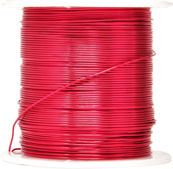 Mandala Crafts 22 Gauge Anodized Aluminum Craft Wire for Jewelry Making - 450 FT Colored Flexible Silver Copper Purple Gold Brown Red Wire - Bendable for Bonsai Armature Crafting Sculpting