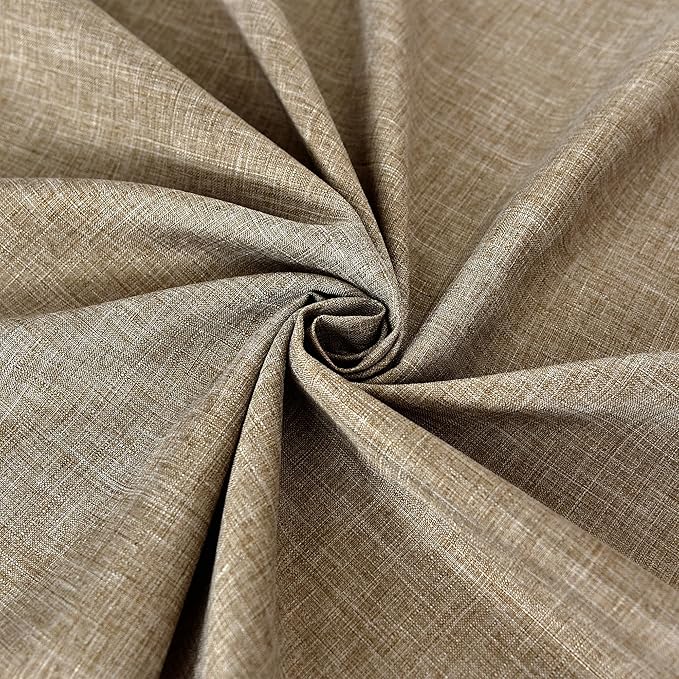 Fitable Linen Textured Tablecloths 2 Pack, Faux Burlap Rectangle Table Clothes for 6 Foot Tables, Flax Holiday Table Covers for Kitchen Dining, Outdoor Picnic, Farmhouse (Khaki, 54 x 108 Inch)