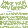BEISHIDA 116 PCS Glitter Grass green DIY Letter Banner Kit Make Your Own Banner，Including 111 Letters and Numbers 3 Rope and 9 Threading Device,Customized for Birthday Graduation Wedding Party Decor