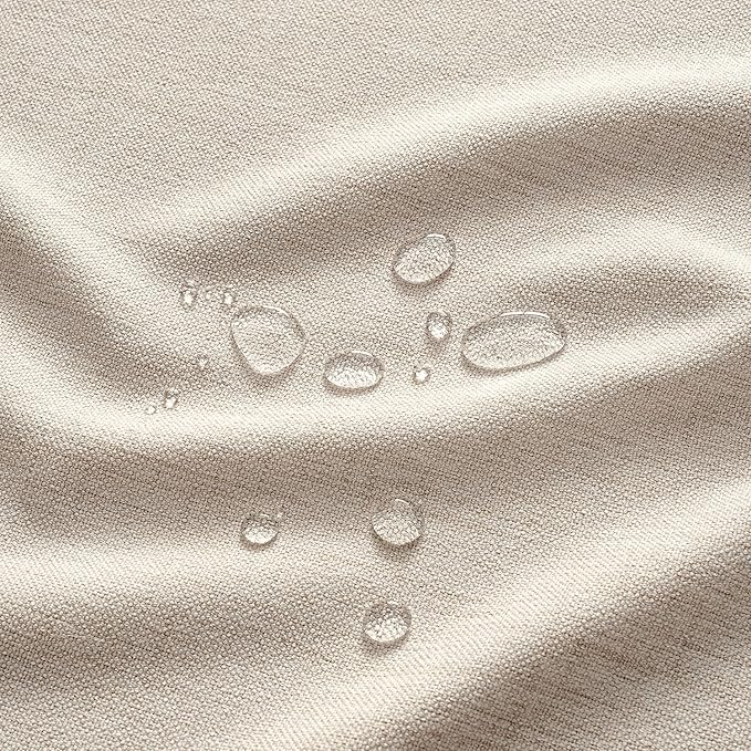 MIULEE Grayish White Linen Tablecloth 60x84 Inch Rectangle Table Cloth Waterproof,Stain Resistant & Wrinkle Resistant for Dining Party Wedding