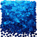 Blue Foil Metallic Round Table Confetti Decor Circle Dots Mylar Table Scatter Confetti Wedding Bachelorette Under the Sea Baby Shower Birthday Party Confetti Decorations, 60g