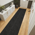 Ottomanson Commercial Scrape Rib Entry Mat – Heavy Duty Ribbed Floor Mat for High Traffic – Non Slip Rubber Back, Waterproof – Indoor Outdoor Use for Offices, Schools, Lobbies, 2'7" x 12', Black