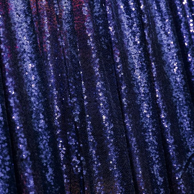 JYFLZQ Navy Blue Sequin Backdrop Curtains 4ft x 8ft 2 Panel Glitter Photo Booth Backdrops Sparkly Photography Background Drapes for Parties Wedding Bridal Showers