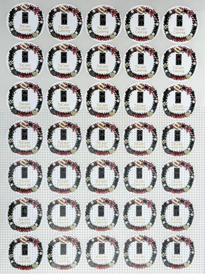 Custom Stickers for Weddings, Birthdays & Businesses - Personalized Labels with Your Logo - Waterproof, Fade and Heat Resistant - Pack of 100-1000 (Wreath N, 2.5 Inch)
