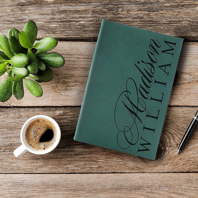 GIFTBYGIFTY Personalized Leather Journal Notebooks for Women | 12 Design, 9 Color - Burgundy | Custom Notebook for Women - Diary for Girls