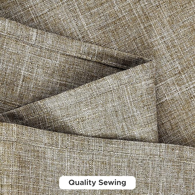 Fitable Faux Linen Tablecloths for Rectangle Tables: Water & Stain Resistant Farmhouse Table Cloth, Washable Burlap Textured Table Covers for Kitchen Dining Party(2 Pack, 60x84 Inch, Khaki)