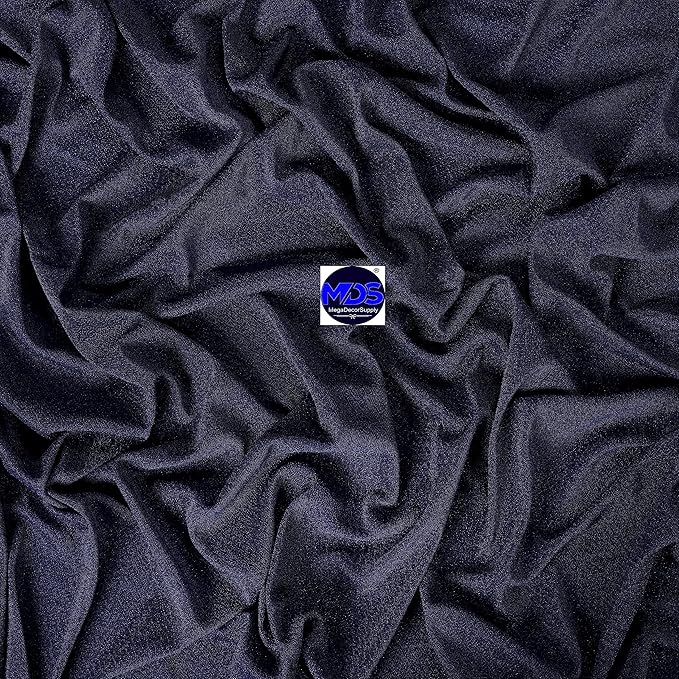 MDS Halloween Chiffon Draping Fabric - 2 Panel, 30" Wide x 100ft Long - Sheer Spooky Arbor & Canopy Drapery for Haunted House Backdrops, Party Ceilings, DIY Costumes & Themed Events - Navy Blue