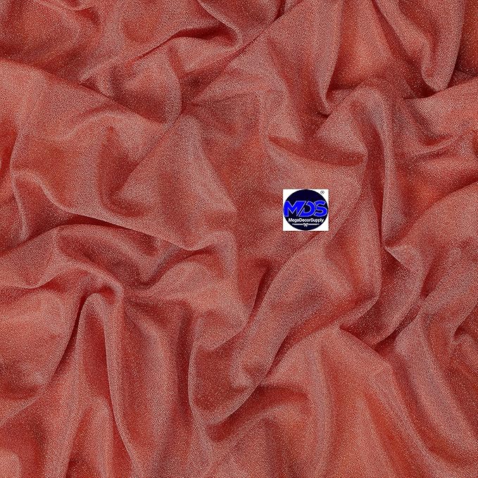 MDS Halloween Chiffon Draping Fabric - 2 Panel, 30" Wide x 40ft Long - Sheer Spooky Arbor & Canopy Drapery for Haunted House Backdrops, Party Ceilings, DIY Costumes & Themed Events - Terracotta